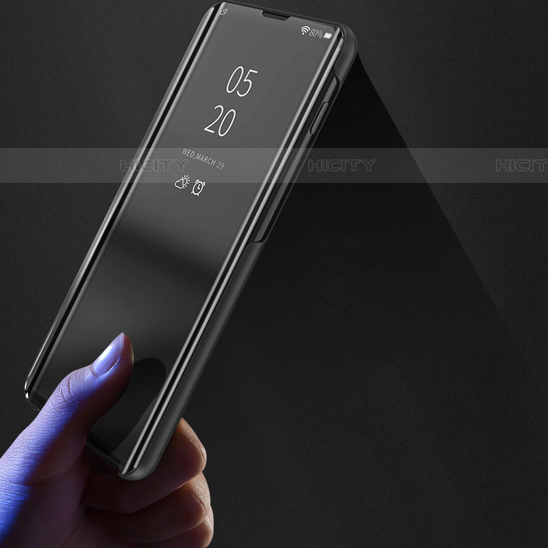 Handytasche Stand Schutzhülle Flip Leder Rahmen Spiegel Tasche L05 für Samsung Galaxy F42 5G