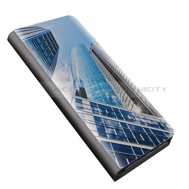 Handytasche Stand Schutzhülle Flip Leder Rahmen Spiegel Tasche M01 für OnePlus 7T Pro groß