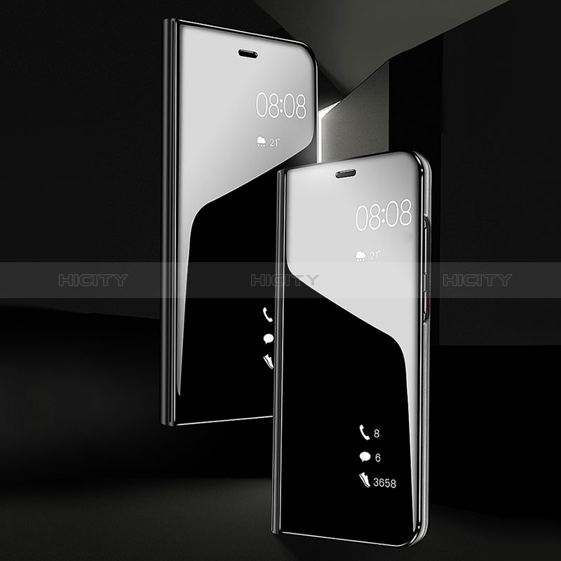 Handytasche Stand Schutzhülle Flip Leder Rahmen Spiegel Tasche QH1 für Xiaomi Redmi 9 Prime India groß