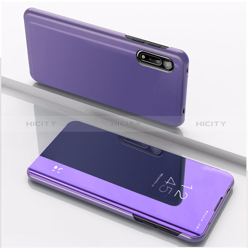 Handytasche Stand Schutzhülle Flip Leder Rahmen Spiegel Tasche QH1 für Xiaomi Redmi 9AT Violett Plus