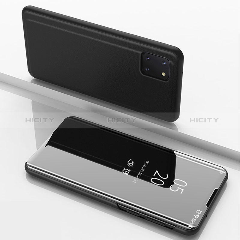 Handytasche Stand Schutzhülle Flip Leder Rahmen Spiegel Tasche ZL1 für Samsung Galaxy A81 groß