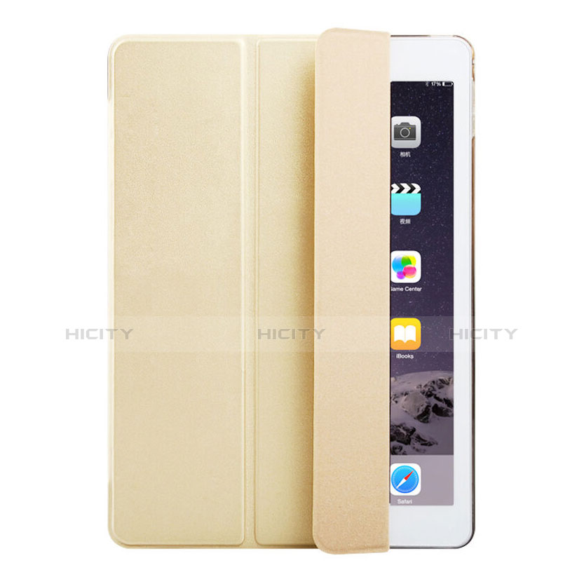 Handytasche Stand Schutzhülle Leder für Apple iPad Air 2 Gold