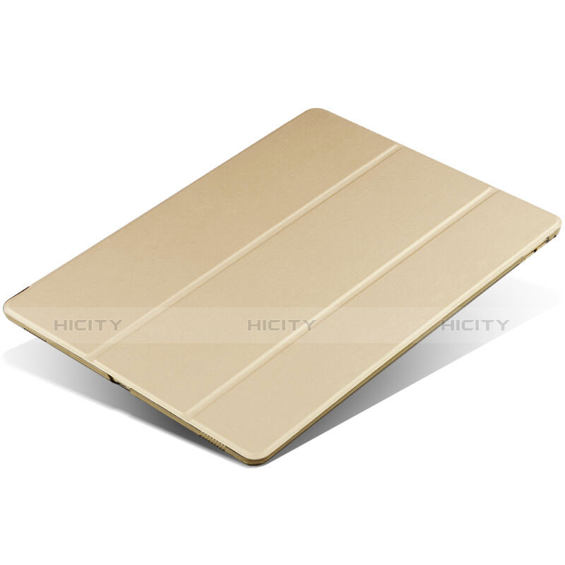 Handytasche Stand Schutzhülle Leder für Apple iPad Air 2 Gold groß