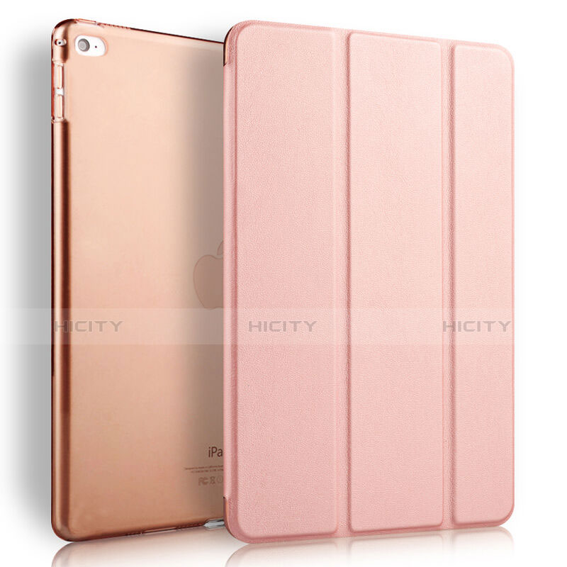 Handytasche Stand Schutzhülle Leder für Apple iPad Air 2 Rosegold