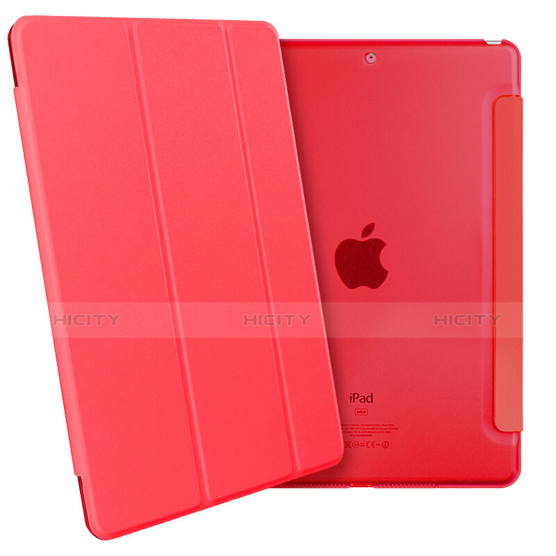 Handytasche Stand Schutzhülle Leder für Apple New iPad 9.7 (2017) Rot groß