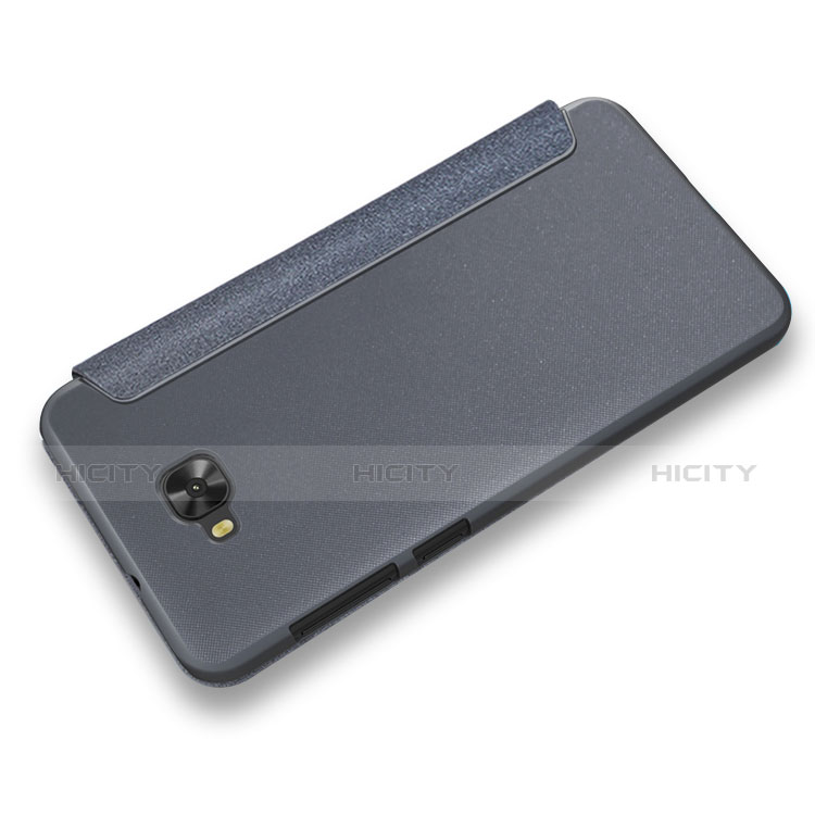 Handytasche Stand Schutzhülle Leder für Asus Zenfone 4 Selfie ZD553KL Grau