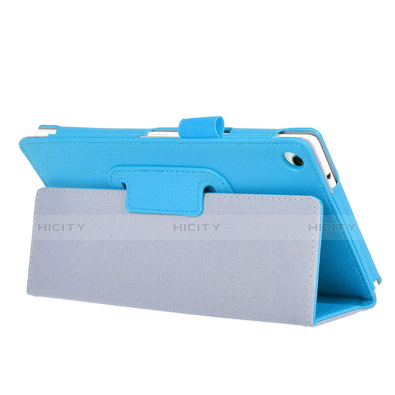 Handytasche Stand Schutzhülle Leder für Asus ZenPad C 7.0 Z170CG Hellblau groß
