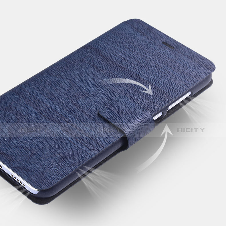 Handytasche Stand Schutzhülle Leder für Huawei Honor 9 Lite Blau groß