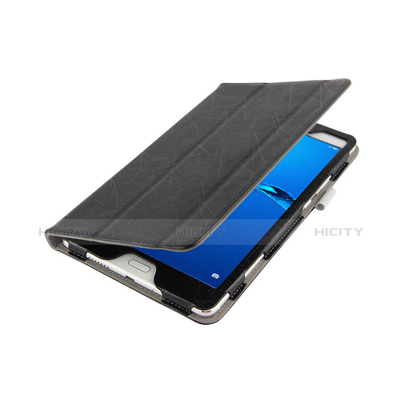 Handytasche Stand Schutzhülle Leder für Huawei MediaPad M3 Lite 8.0 CPN-W09 CPN-AL00 Schwarz groß