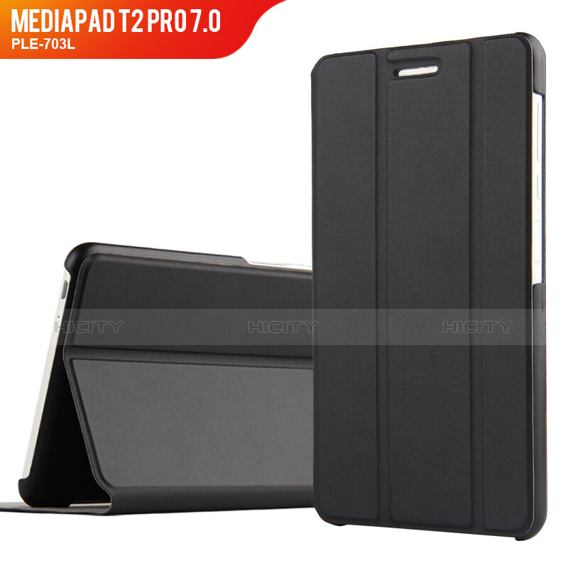 Handytasche Stand Schutzhülle Leder für Huawei MediaPad T2 Pro 7.0 PLE-703L Schwarz