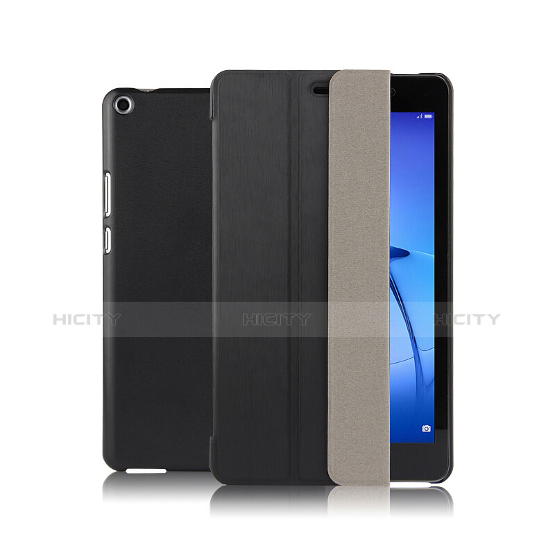Handytasche Stand Schutzhülle Leder für Huawei MediaPad T3 8.0 KOB-W09 KOB-L09 Schwarz groß