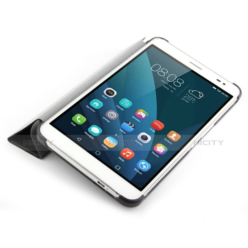 Handytasche Stand Schutzhülle Leder für Huawei MediaPad X2 Schwarz