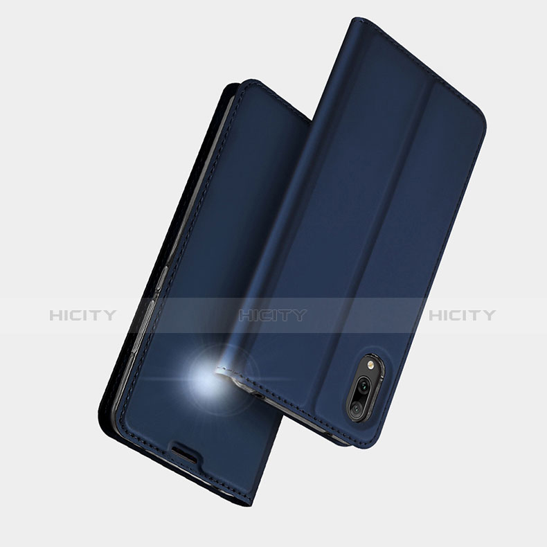 Handytasche Stand Schutzhülle Leder für Huawei Y7 Prime (2019) groß