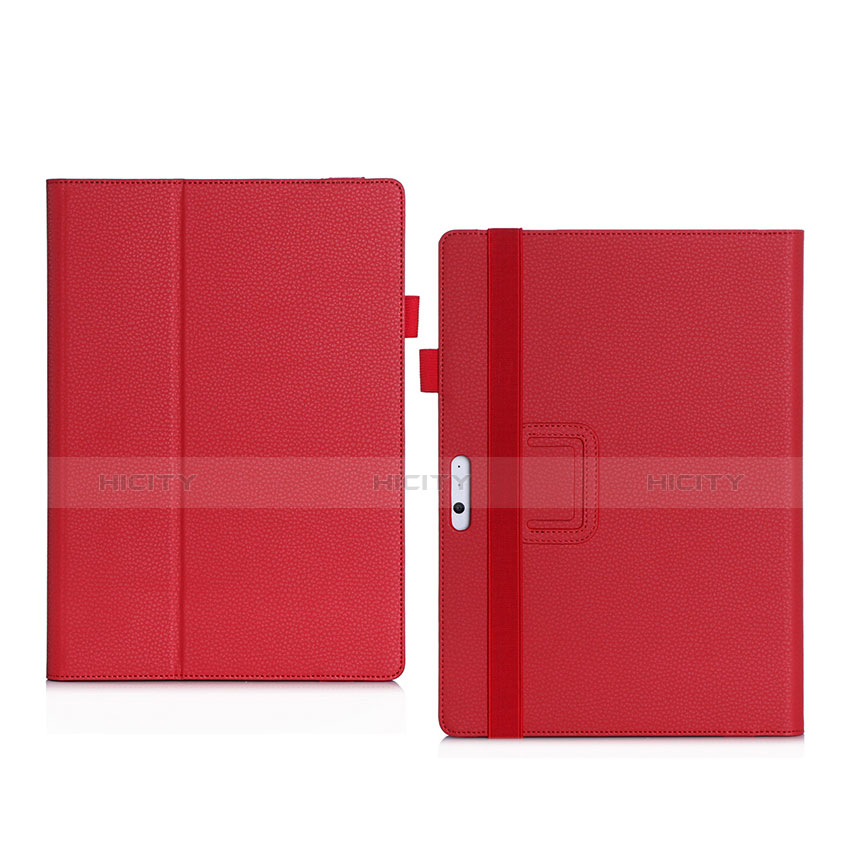 Handytasche Stand Schutzhülle Leder für Microsoft Surface Pro 3 Rot