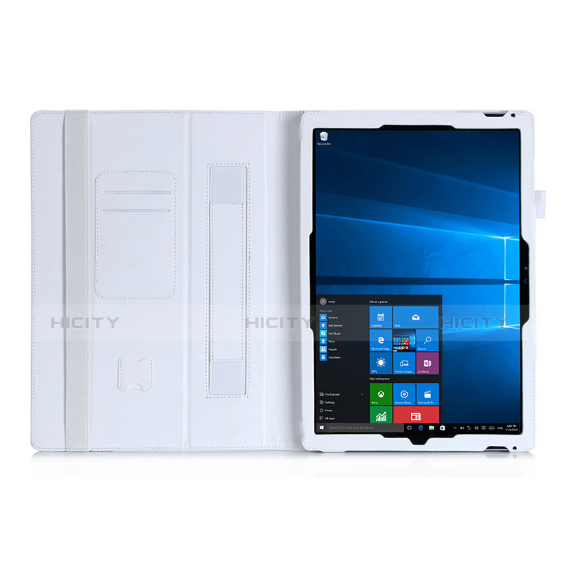 Handytasche Stand Schutzhülle Leder für Microsoft Surface Pro 4 Weiß