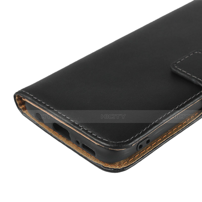 Handytasche Stand Schutzhülle Leder für Samsung Galaxy A40 Schwarz groß