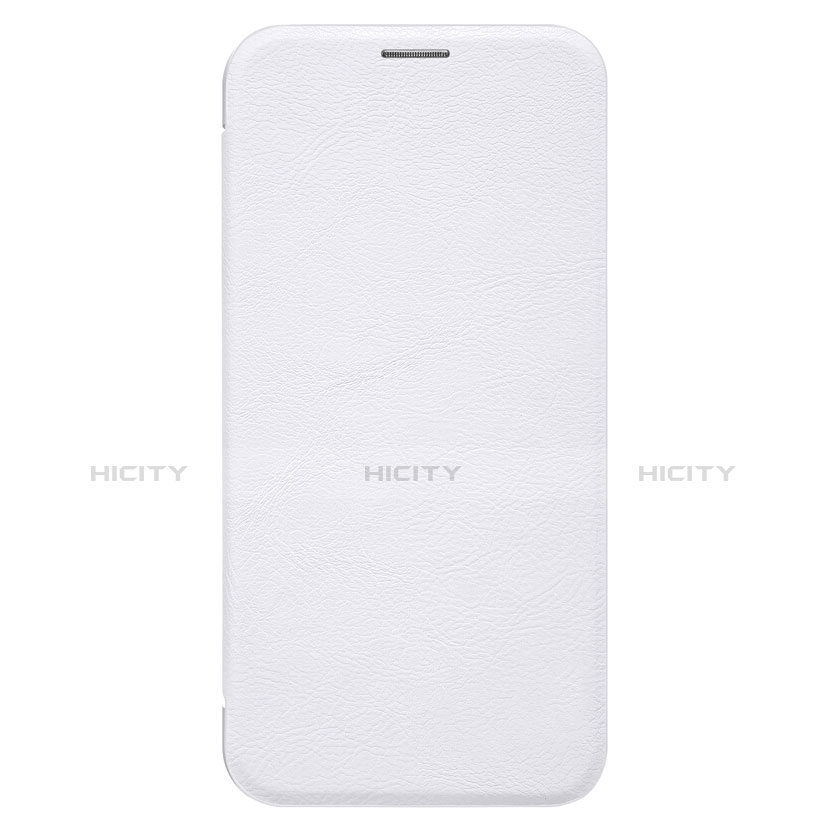 Handytasche Stand Schutzhülle Leder für Samsung Galaxy C7 (2017) Weiß groß