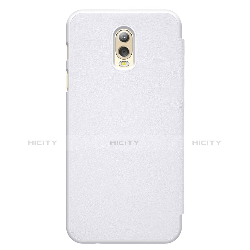 Handytasche Stand Schutzhülle Leder für Samsung Galaxy J7 Plus Weiß groß
