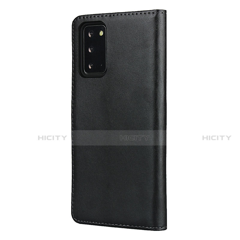 Handytasche Stand Schutzhülle Leder für Samsung Galaxy Note 20 5G Schwarz groß