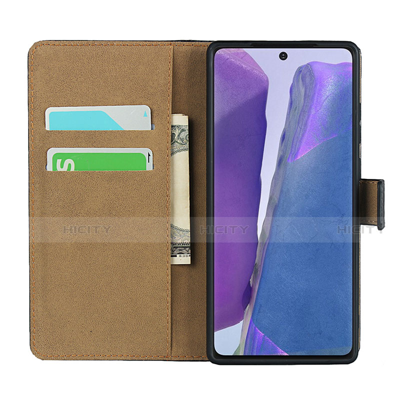 Handytasche Stand Schutzhülle Leder für Samsung Galaxy Note 20 5G Schwarz groß