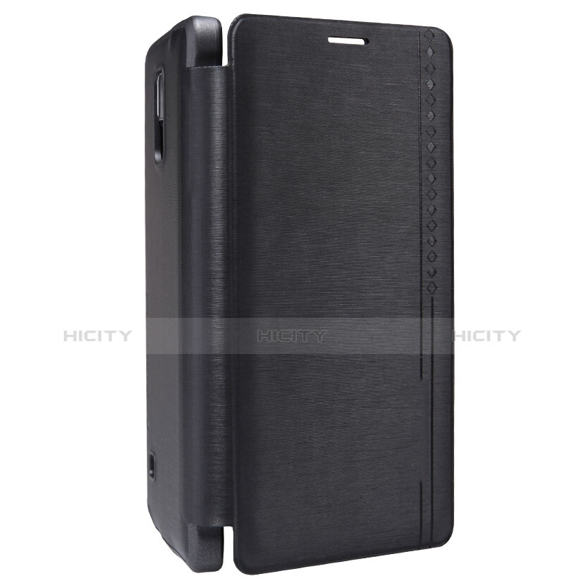 Handytasche Stand Schutzhülle Leder für Samsung Galaxy Note 4 SM-N910F Schwarz