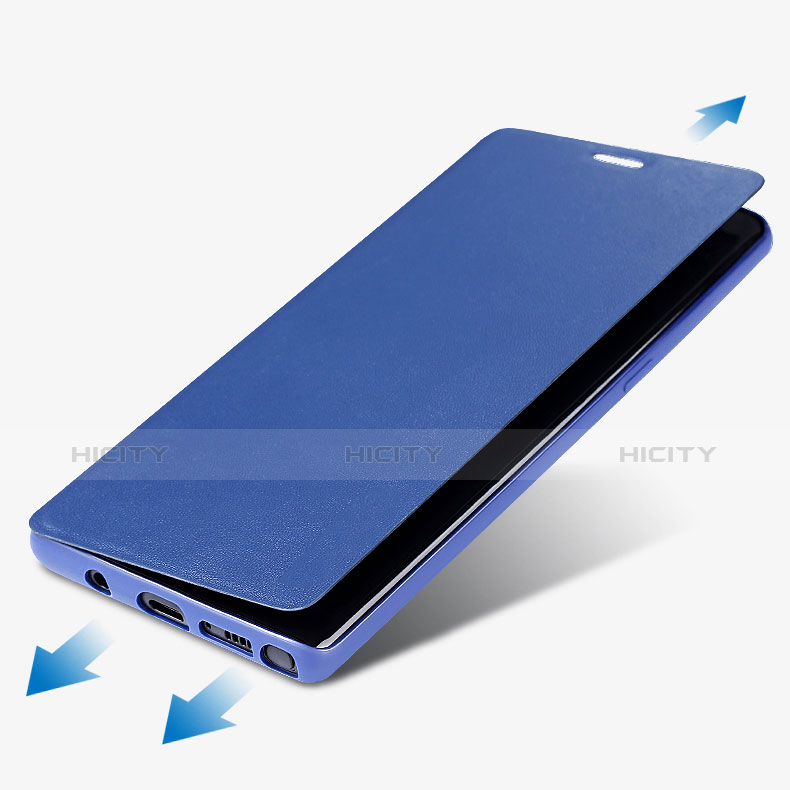 Handytasche Stand Schutzhülle Leder für Samsung Galaxy Note 8 Duos N950F Blau