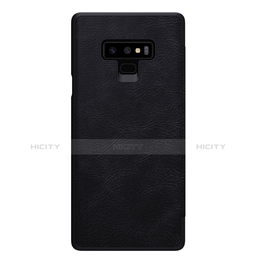 Handytasche Stand Schutzhülle Leder für Samsung Galaxy Note 9 Schwarz groß