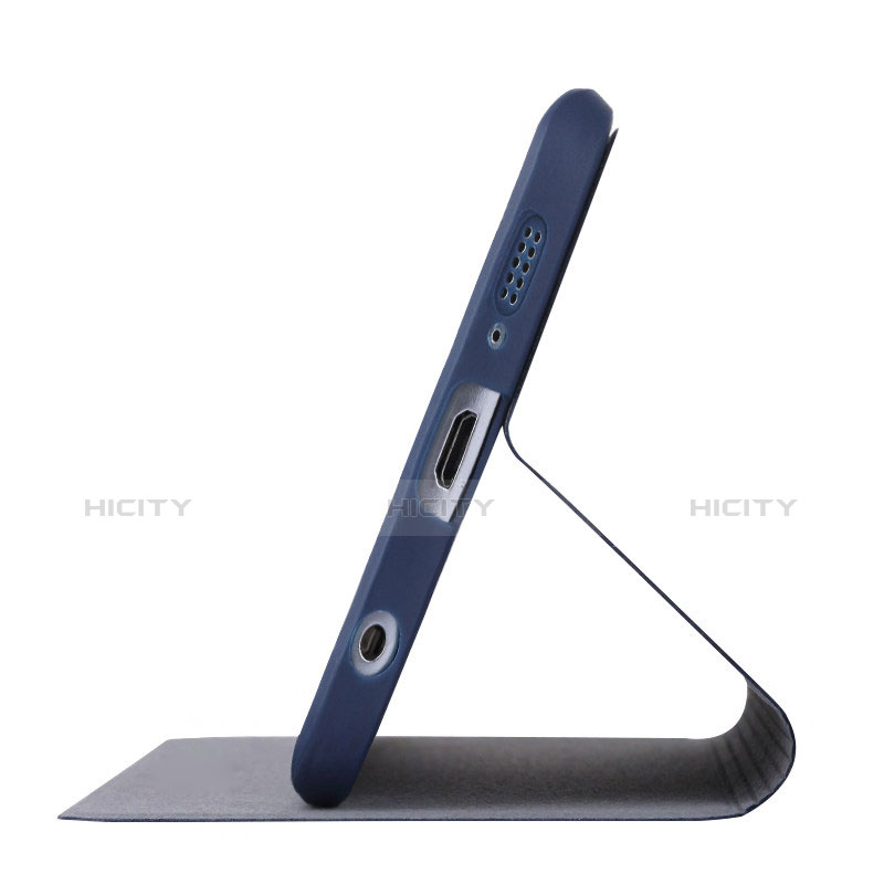 Handytasche Stand Schutzhülle Leder für Samsung Galaxy S6 Edge SM-G925 Blau groß