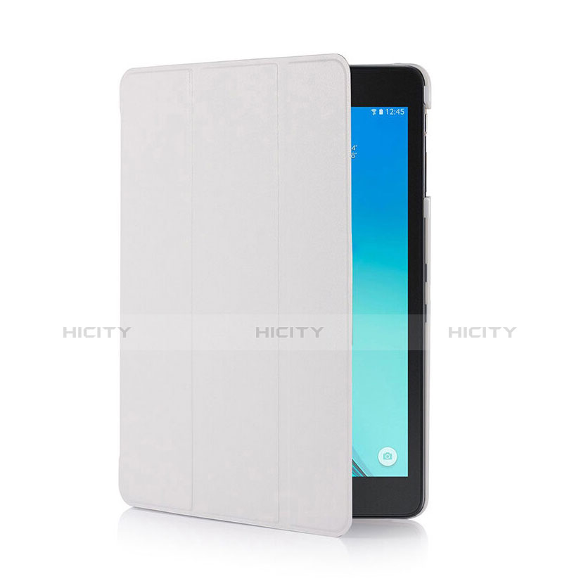 Handytasche Stand Schutzhülle Leder für Samsung Galaxy Tab S2 8.0 SM-T710 SM-T715 Weiß groß