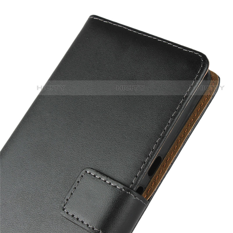 Handytasche Stand Schutzhülle Leder für Sony Xperia L3 Schwarz groß