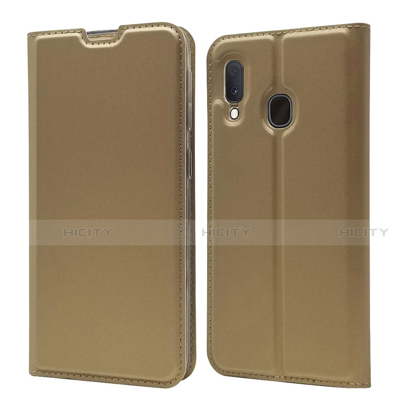 Handytasche Stand Schutzhülle Leder Hülle für Samsung Galaxy A20e Gold Plus