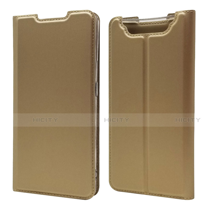 Handytasche Stand Schutzhülle Leder Hülle für Samsung Galaxy A80 Gold Plus