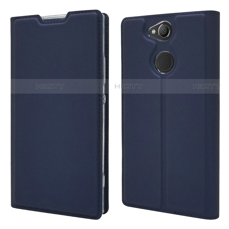 Handytasche Stand Schutzhülle Leder Hülle für Sony Xperia XA2 Blau Plus