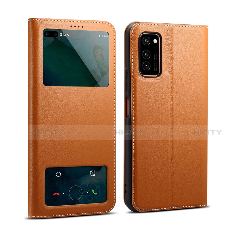 Handytasche Stand Schutzhülle Leder Hülle L01 für Huawei Honor View 30 Pro 5G Orange Plus