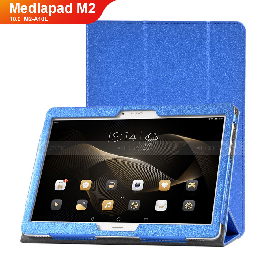 Handytasche Stand Schutzhülle Leder Hülle L01 für Huawei MediaPad M2 10.0 M2-A10L Blau Plus