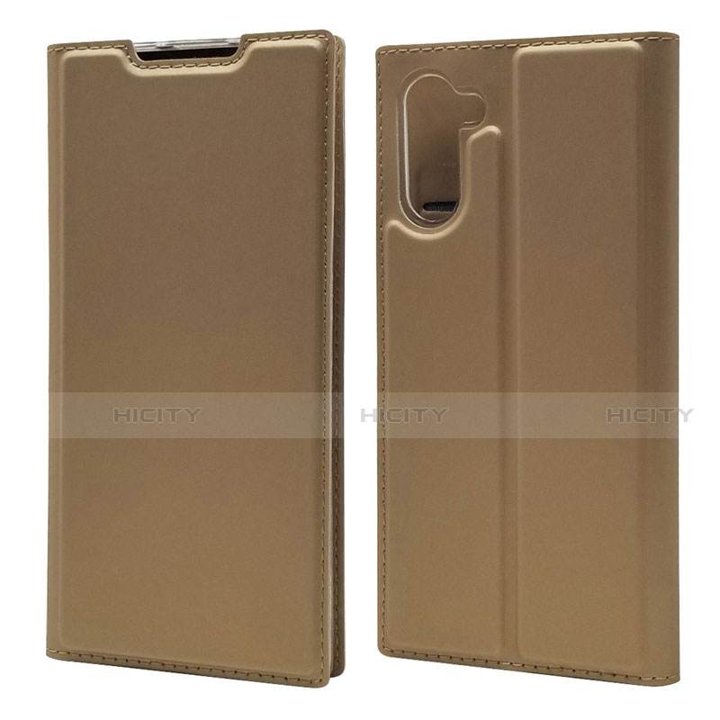 Handytasche Stand Schutzhülle Leder Hülle L01 für Samsung Galaxy Note 10 Gold Plus