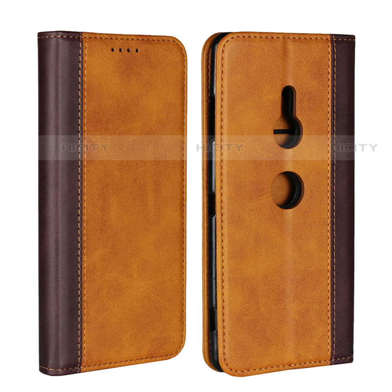 Handytasche Stand Schutzhülle Leder Hülle L01 für Sony Xperia XZ3 Orange Plus