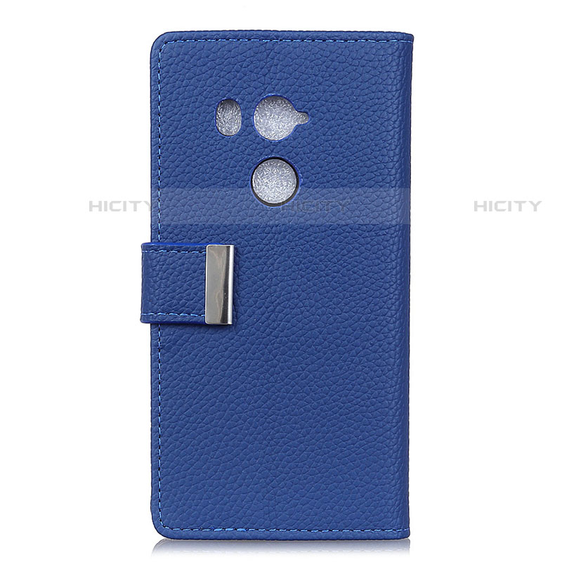 Handytasche Stand Schutzhülle Leder Hülle L02 für HTC U11 Eyes Blau