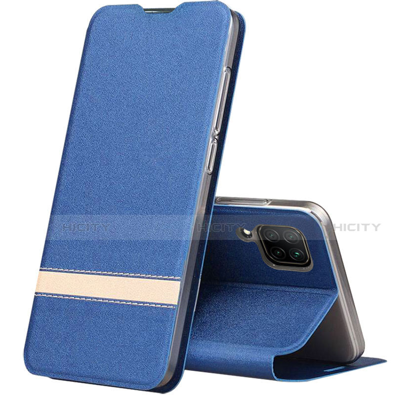 Handytasche Stand Schutzhülle Leder Hülle L02 für Huawei Nova 6 SE Blau Plus