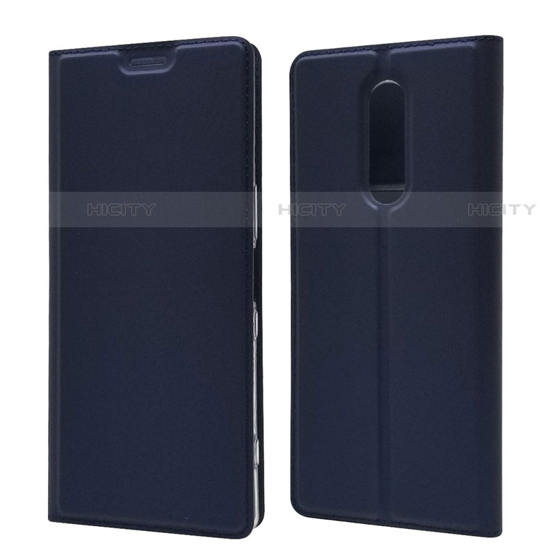 Handytasche Stand Schutzhülle Leder Hülle L02 für Sony Xperia 1 Blau Plus
