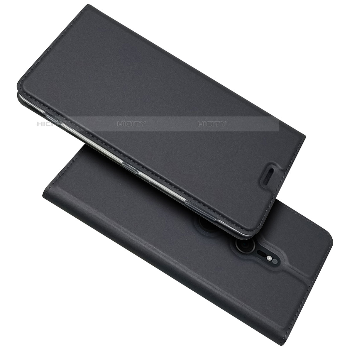 Handytasche Stand Schutzhülle Leder Hülle L03 für Sony Xperia XZ2 groß