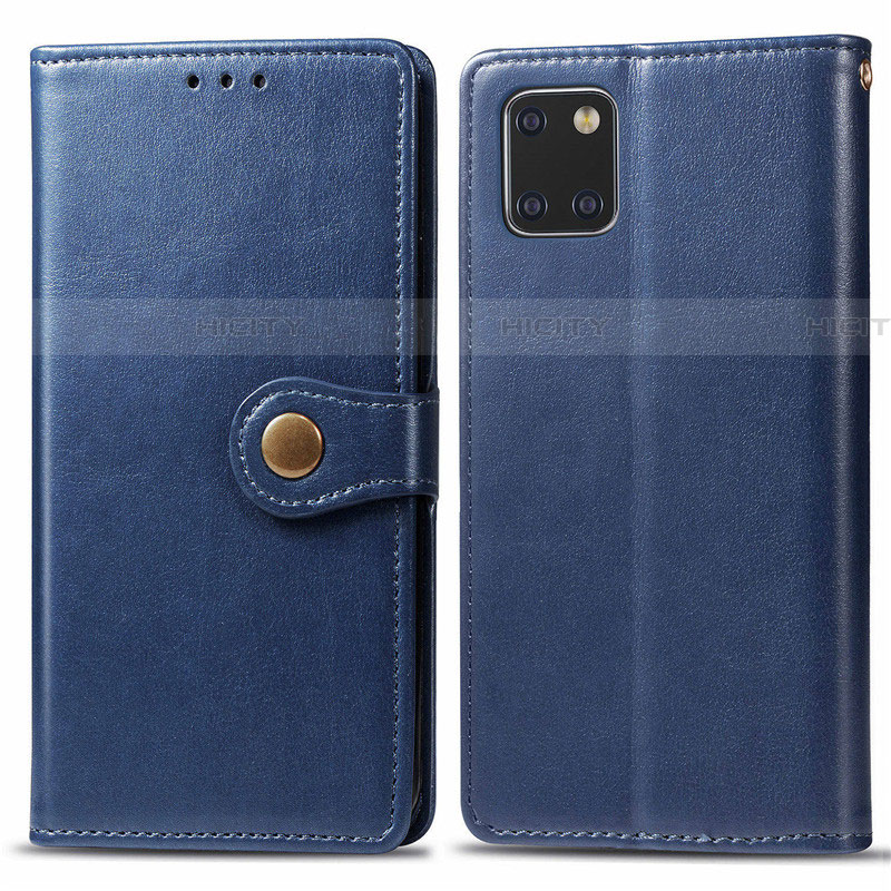 Handytasche Stand Schutzhülle Leder Hülle L05 für Samsung Galaxy A81 Blau Plus