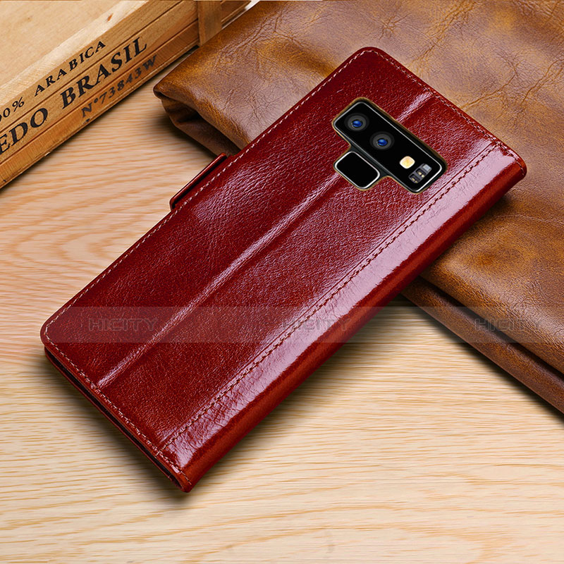 Handytasche Stand Schutzhülle Leder Hülle P01 für Samsung Galaxy Note 9 groß
