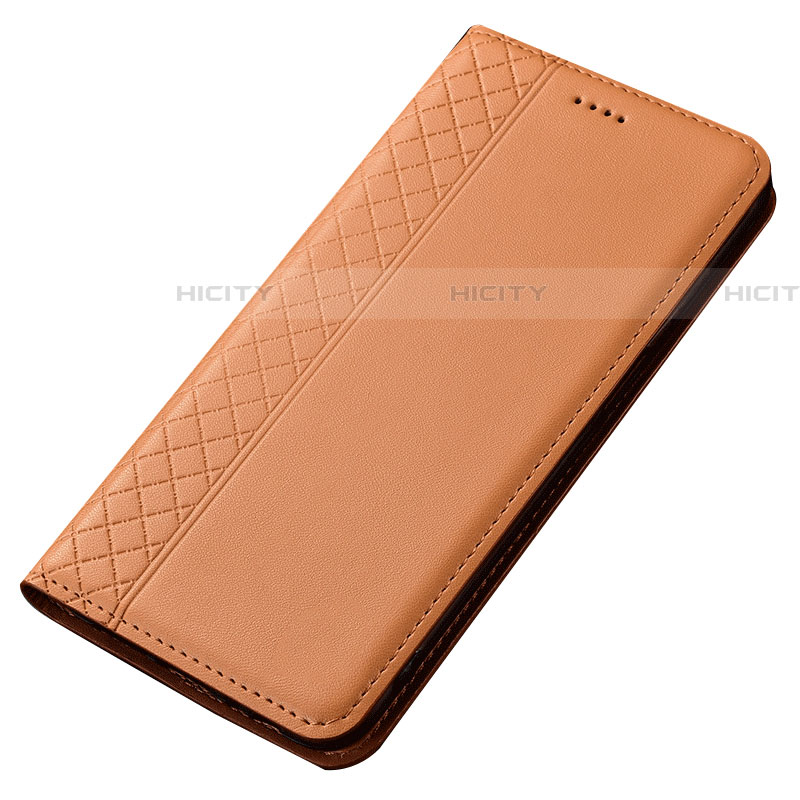 Handytasche Stand Schutzhülle Leder Hülle T02 für Samsung Galaxy A80 Orange