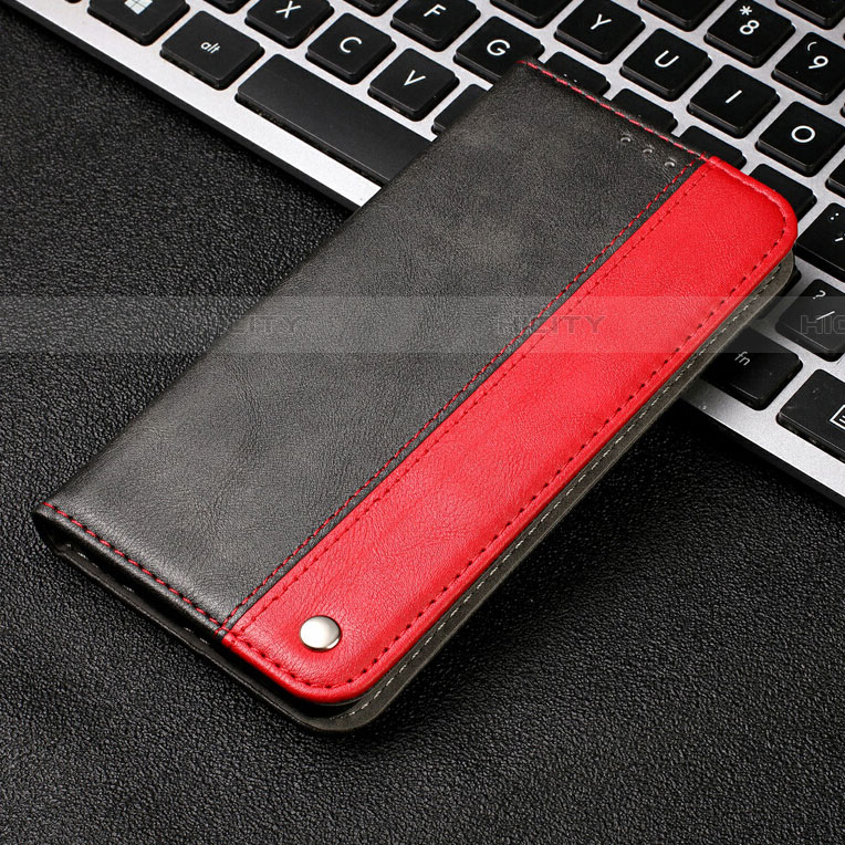 Handytasche Stand Schutzhülle Leder Hülle T04 für Samsung Galaxy A70 Rot