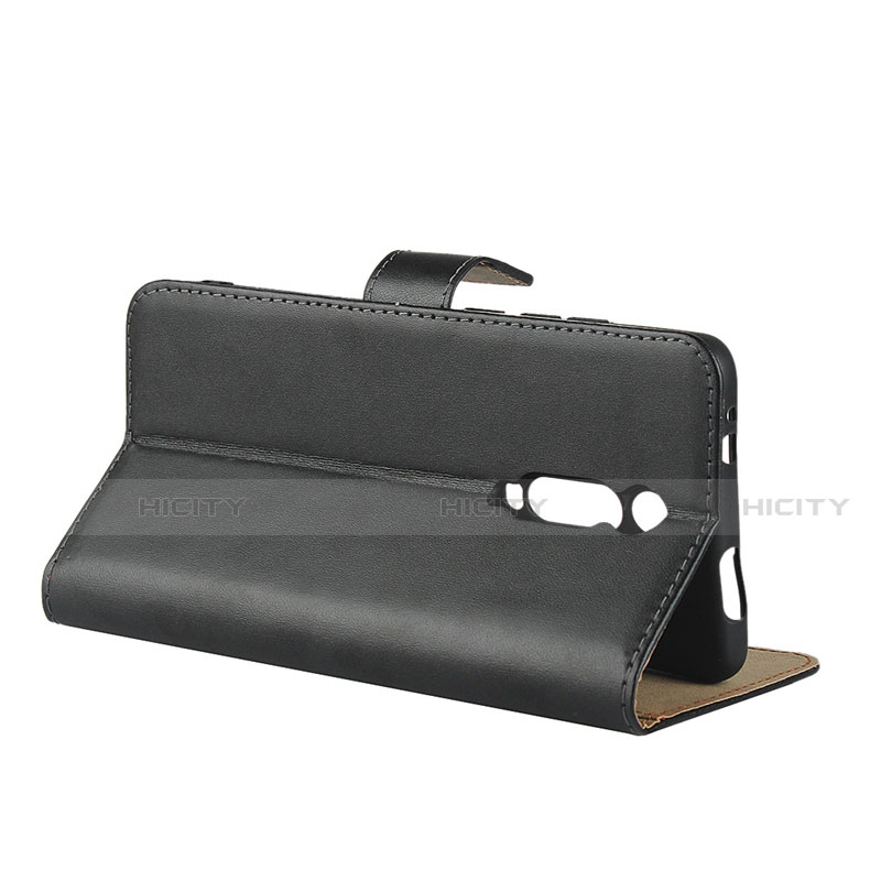 Handytasche Stand Schutzhülle Leder K01 für Xiaomi Mi 9T Pro Schwarz groß