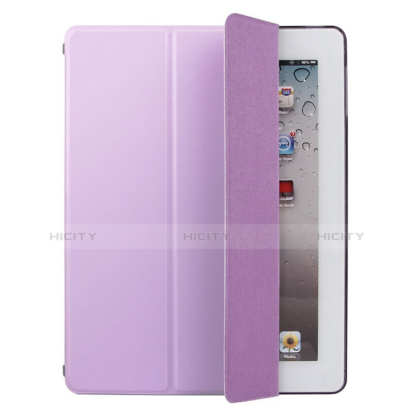 Handytasche Stand Schutzhülle Leder L01 für Apple iPad 3 Violett groß