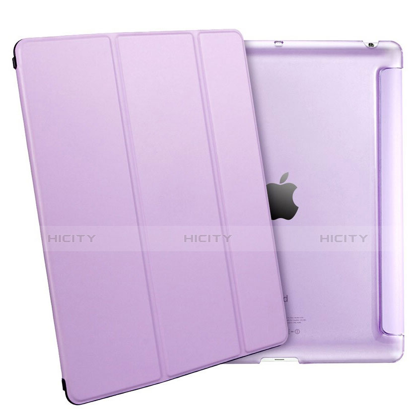 Handytasche Stand Schutzhülle Leder L01 für Apple iPad 4 Violett