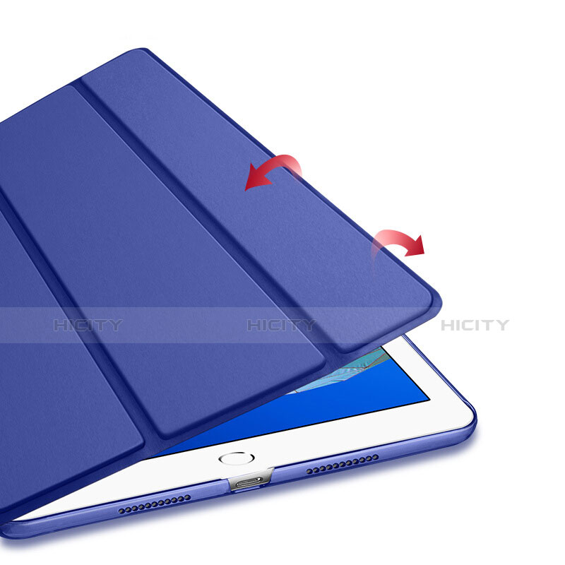 Handytasche Stand Schutzhülle Leder L01 für Apple iPad Air 3 Blau groß