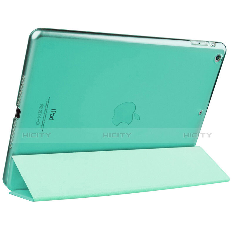 Handytasche Stand Schutzhülle Leder L01 für Apple iPad Air Grün groß